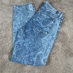 7 For All Mankind Light Blue Denim Jeans Womens 27 snakeskin look